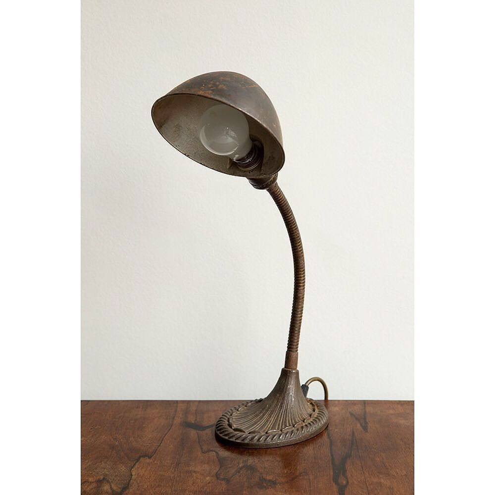 1930s Desk Lamp With Steel Shade Cast Iron Base Stamped throughout proportions 1000 X 1000