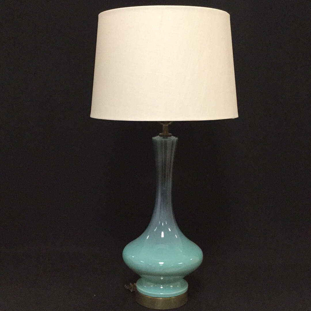 1950s Mid Century Modern Aquablue Table Lamp 4990 pertaining to measurements 1080 X 1080
