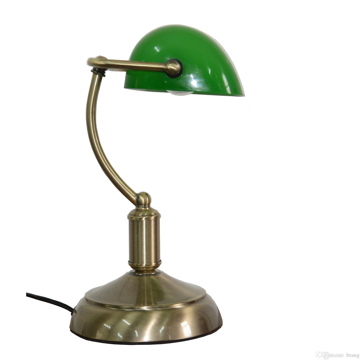 2019 Green Glass Traditional Banker Lamp Desk Lamp Light Fixture Antique Brass Finish Metal Lamp Base Home Accents From Brang 2011 Dhgate throughout dimensions 1500 X 1500
