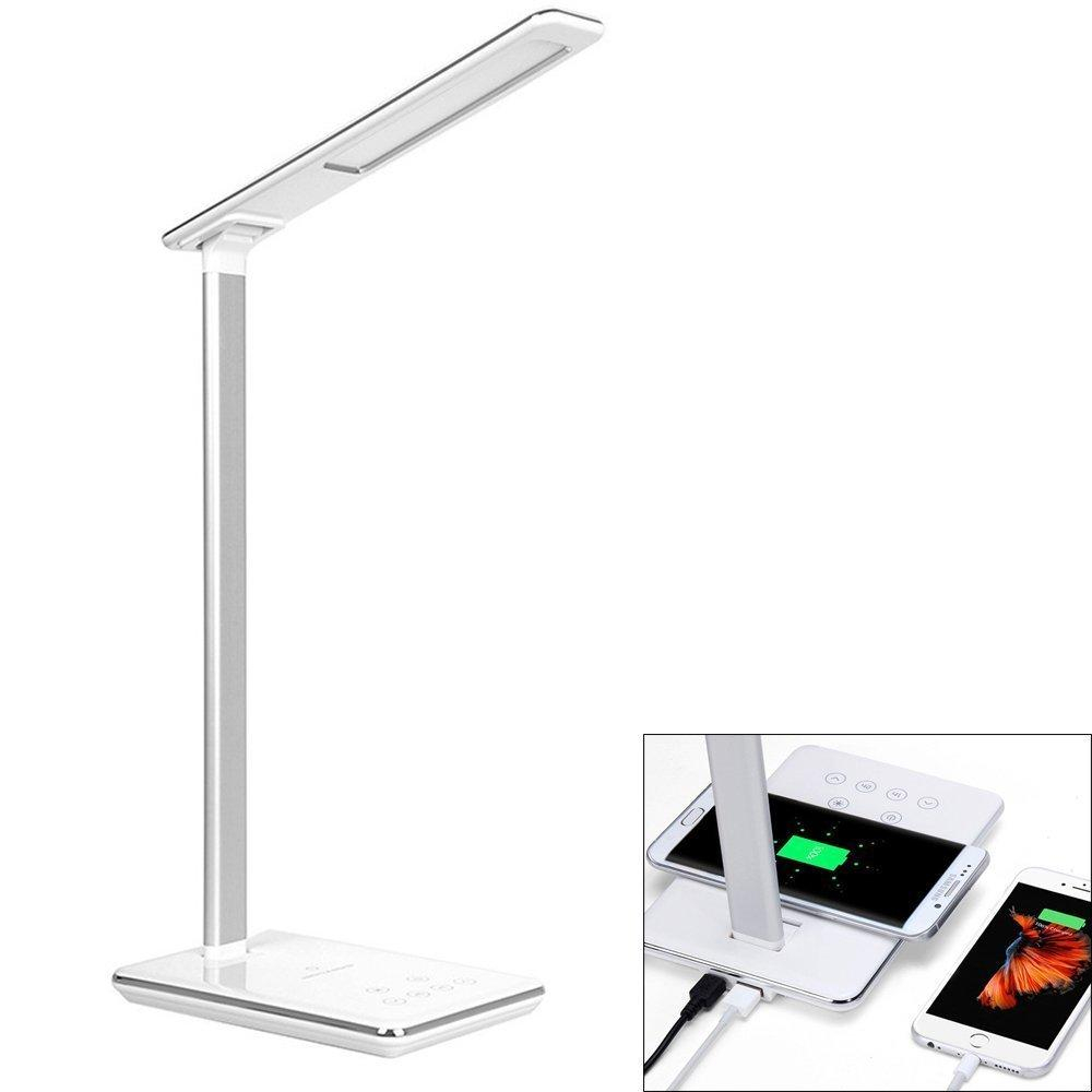 2019 Led Desk Lamp Qi Wireless Charger Pad For Qi Enabled Device Dimmable Folding Bedside Table Lamp 4 Lighting Modes 5 Level Dimmer Touch Sensit From inside sizing 1000 X 1000