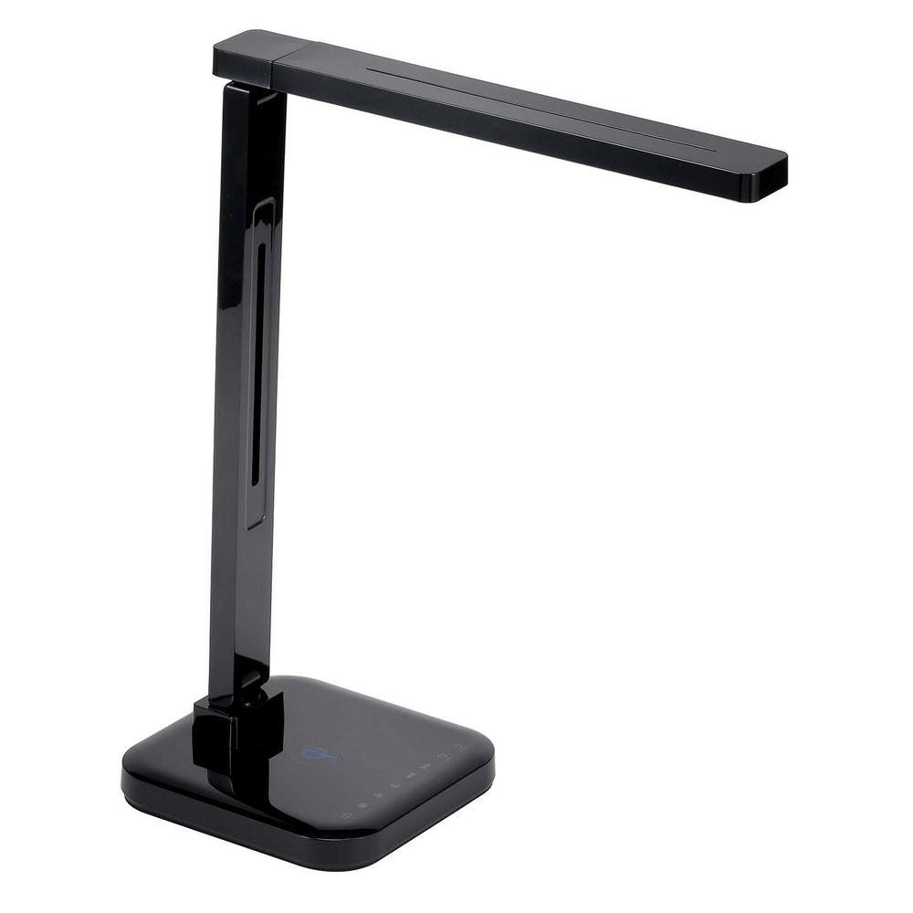 25 34 In Black Led Desk Lamp With Qi Wireless Charger Usb Charging Port Dimmer And Touch Activation in size 1000 X 1000