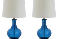 25 Lavelle Glass Led Table Lamp Set Of 2 Cobalt Includes within measurements 2000 X 2000