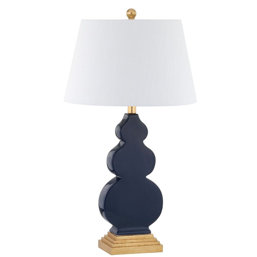 29 Carter Ceramicresin Led Table Lamp Navy Jonathan Y with regard to sizing 1000 X 1000