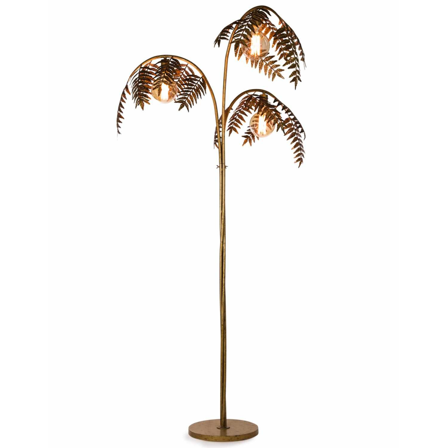 292gbp Retro Antique Gold Palm Leaf Metal Floor Lamp regarding proportions 1500 X 1500