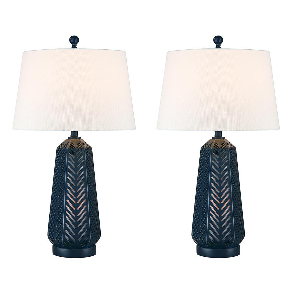 30 In Navy Blue Indoor Table Lamp Set intended for proportions 1000 X 1000