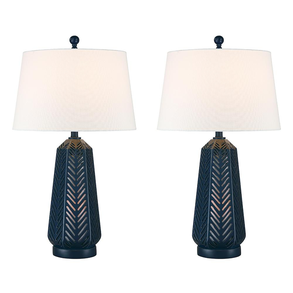 30 In Navy Blue Indoor Table Lamp Set pertaining to size 1000 X 1000