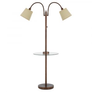 40w 3 Way Gail Metal Double Gooseneck Floor Lamp With Glass with dimensions 1000 X 1000