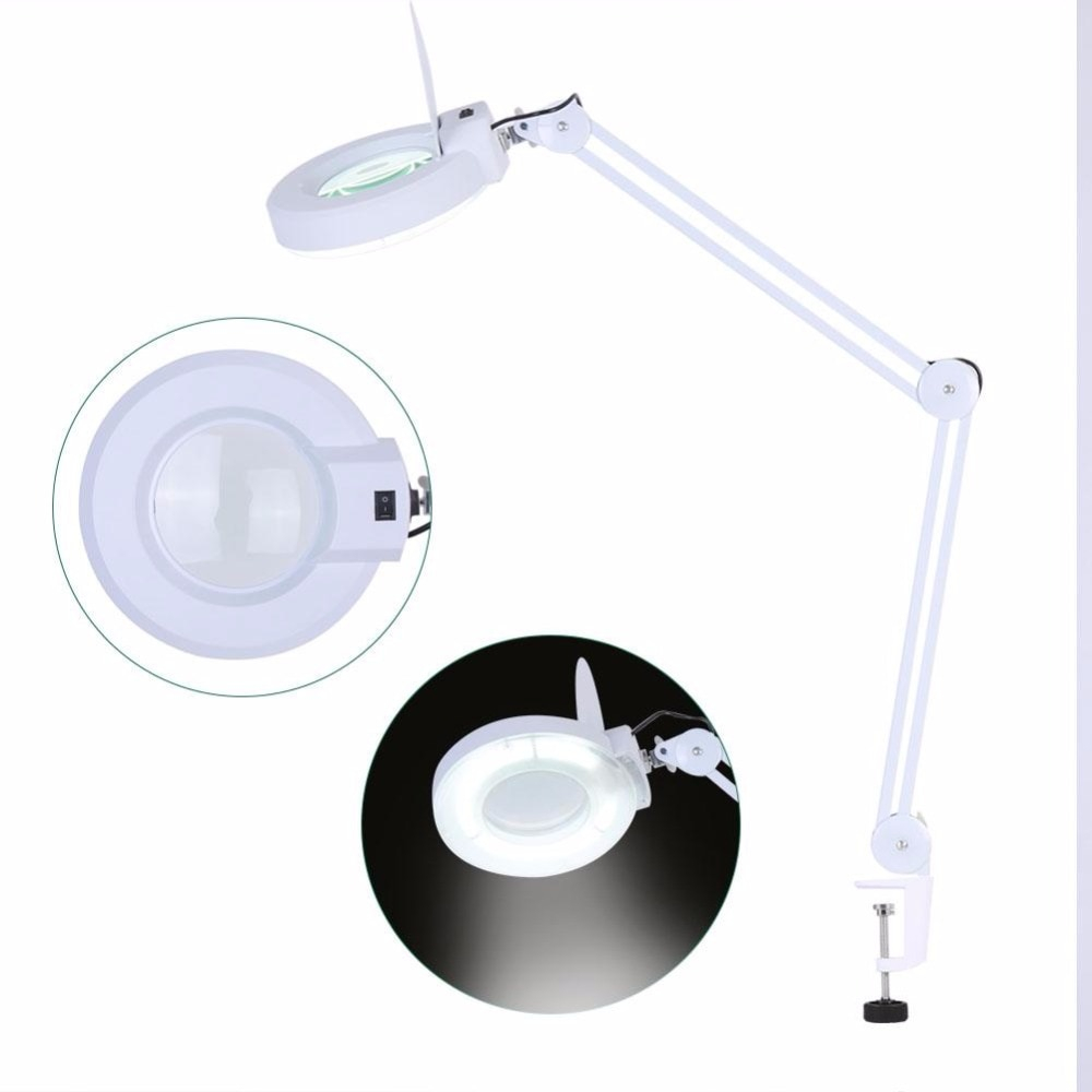 5x Illuminated Desktop Magnifying Lamp With Clamp Swivel Arm with regard to sizing 1000 X 1000