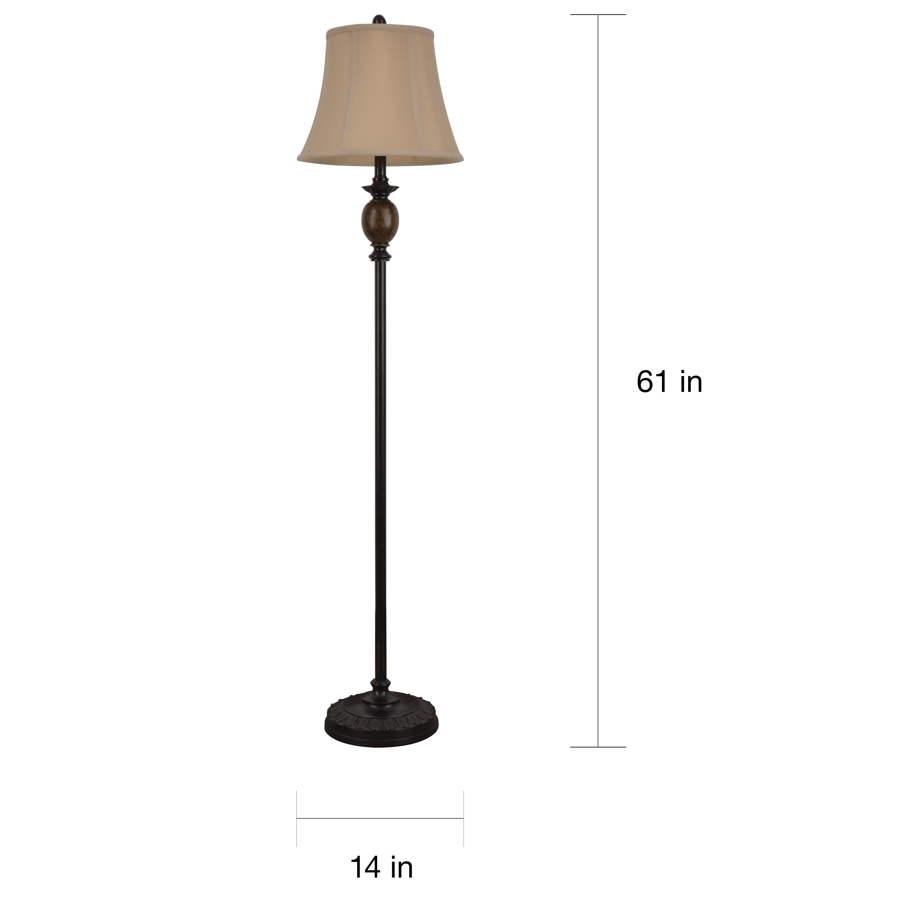 61 Inch Bronze Finished Floor Lamp pertaining to measurements 3500 X 3500