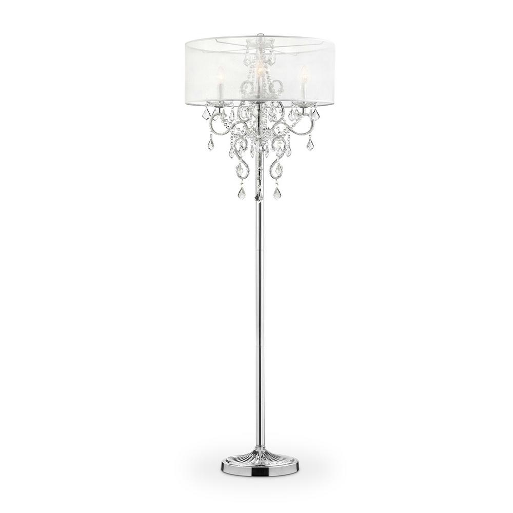 63 In Evangelia Silver Crystal Floor Lamp for dimensions 1000 X 1000
