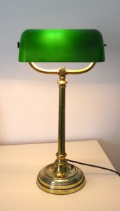 A Brass Antique Bankers Lamp 285826 Sellingantiquescouk pertaining to sizing 1000 X 1740