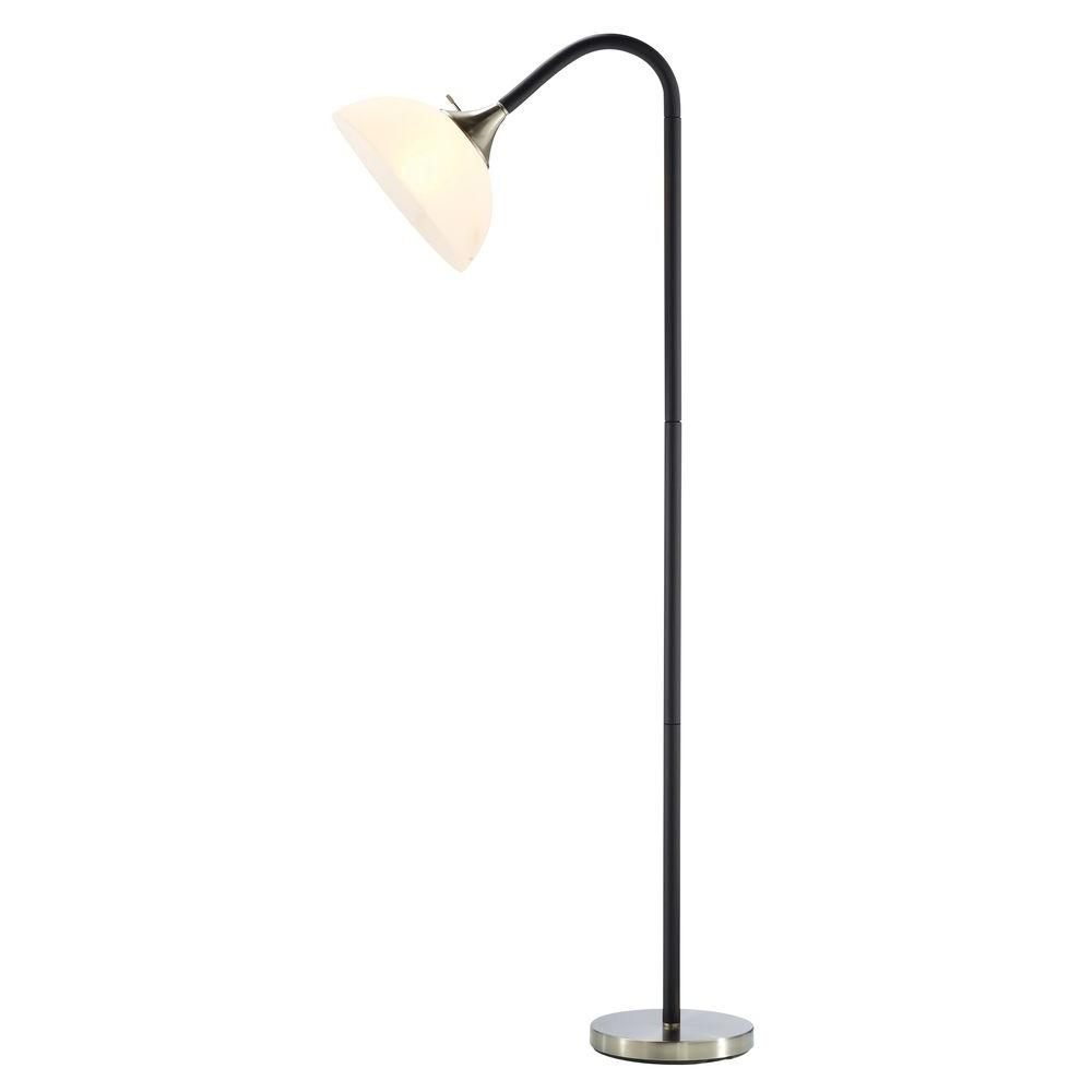 Adesso 71 In Black Foam Gooseneck Floor Lamp within size 1000 X 1000