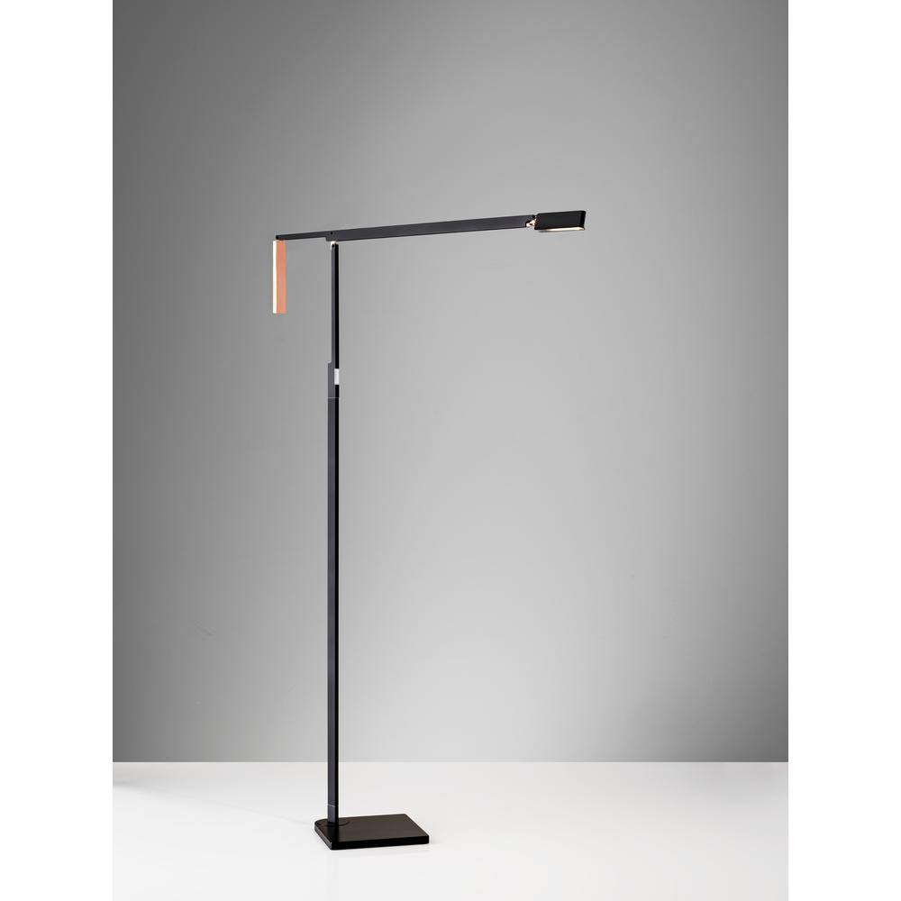Adesso Ads360 Lazzaro 54 In Integrated Led Black Floor Lamp intended for sizing 1000 X 1000