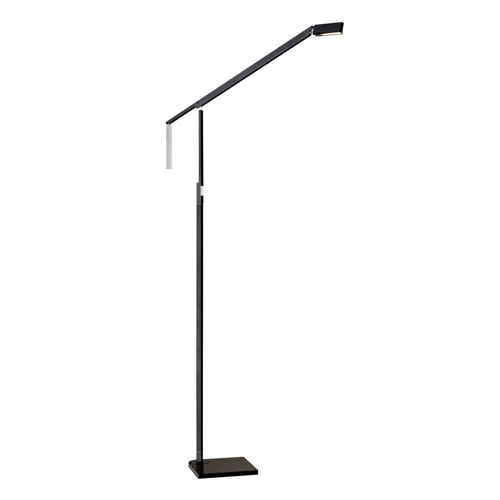 Adesso Ads360 Lazzaro 54 In Integrated Led Black Floor Lamp with regard to proportions 1000 X 1000