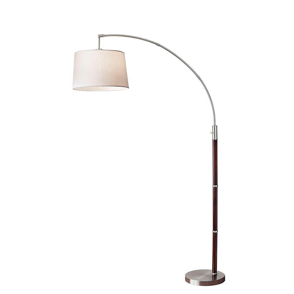 Adesso Alta 80 In Brown Arc Floor Lamp with measurements 1000 X 1000