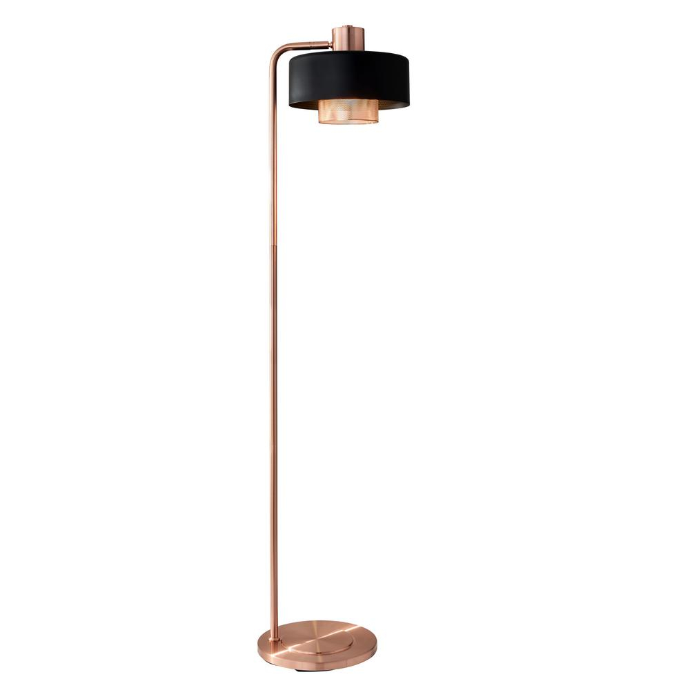 Adesso Bradbury 60 In Blackcopper Floor Lamp with proportions 1000 X 1000