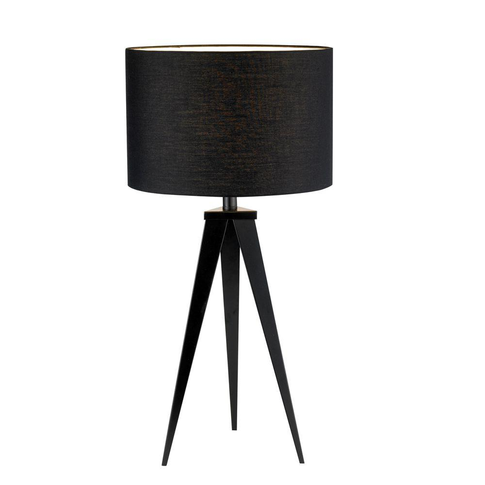 Adesso Director 28 In Black Table Lamp regarding proportions 1000 X 1000