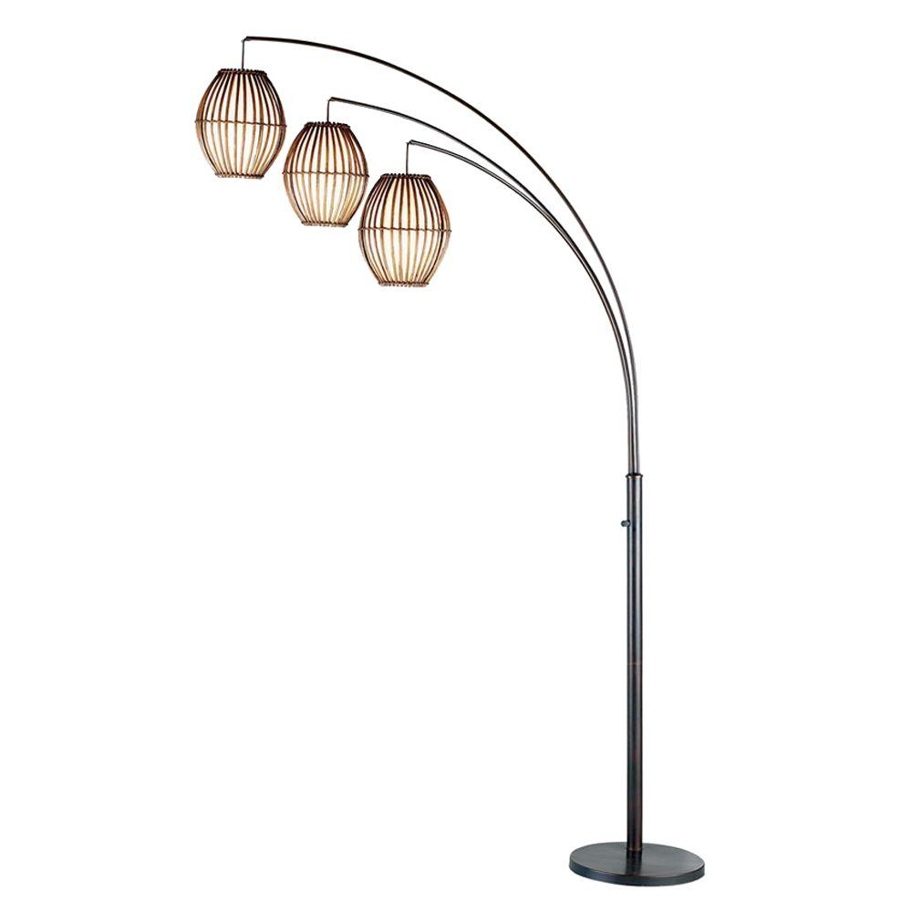 Adesso Maui 82 In Antique Bronze Arc Floor Lamp in size 1000 X 1000