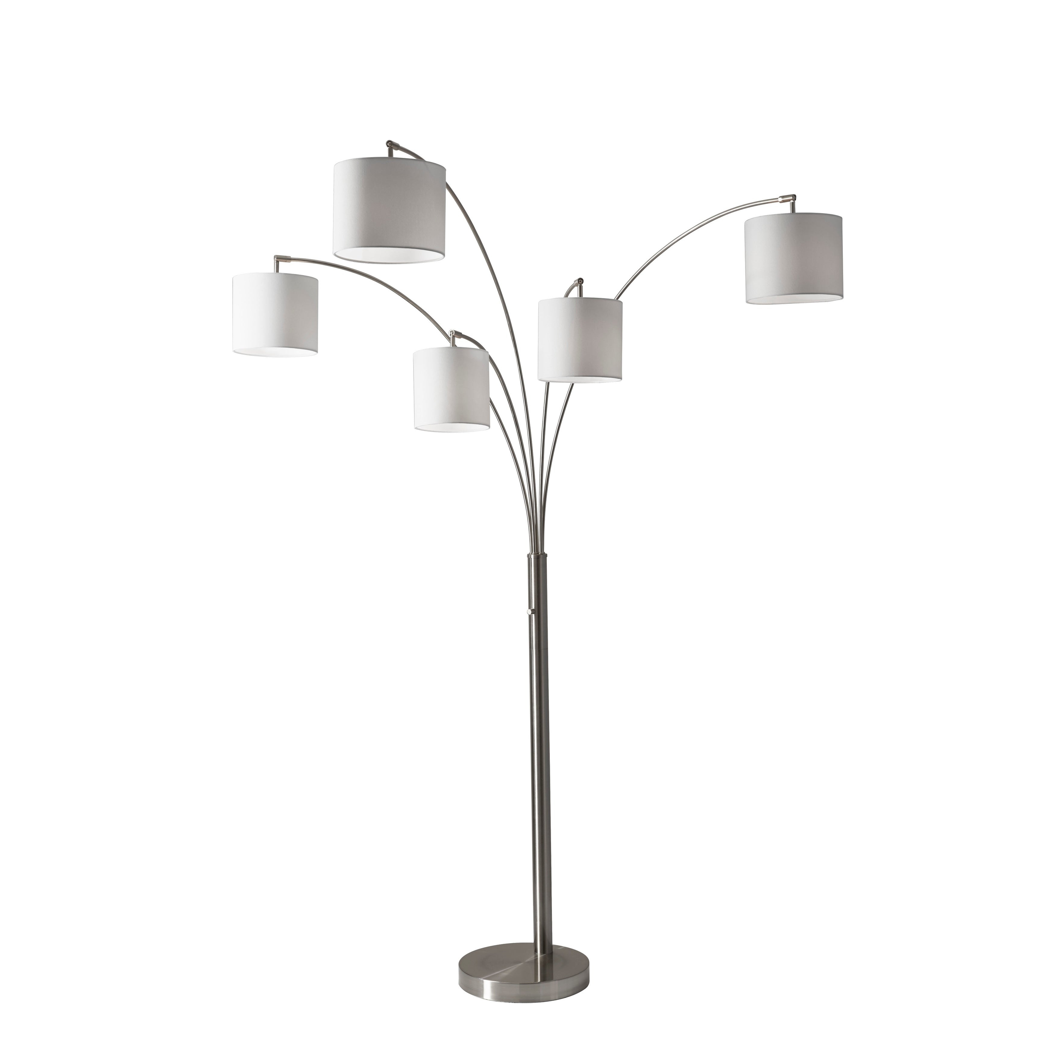 Adesso Trinity 5 Arm Arc Lamp within measurements 3500 X 3500