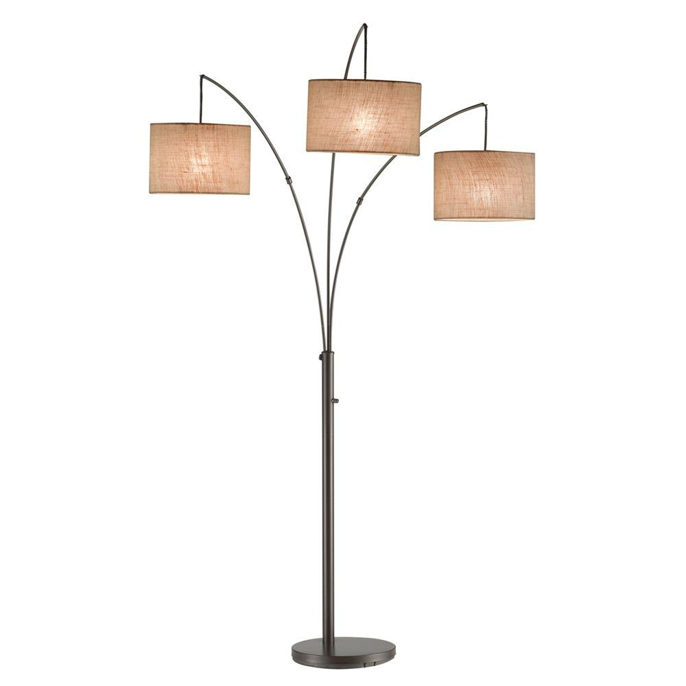 Adesso Trinity 82 In Antique Bronze Arc Lamp intended for dimensions 1000 X 1000