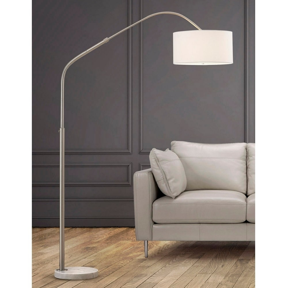 Aero 81h Retractable Brushed Nickel Arch Floor Lamp With inside dimensions 1000 X 1000