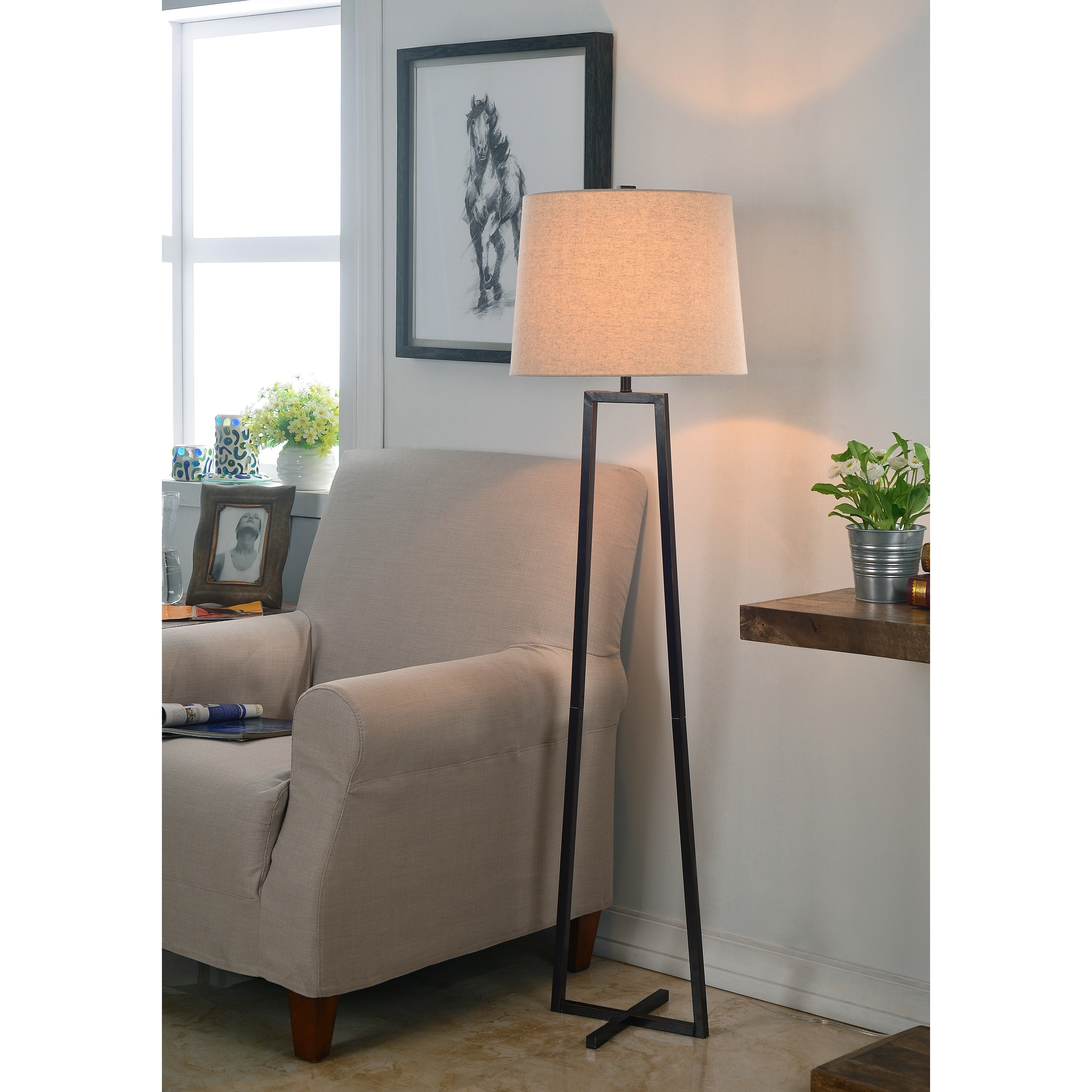 Ahearn Oil Rubbed Bronze 58 Inch Floor Lamp regarding sizing 3500 X 3500