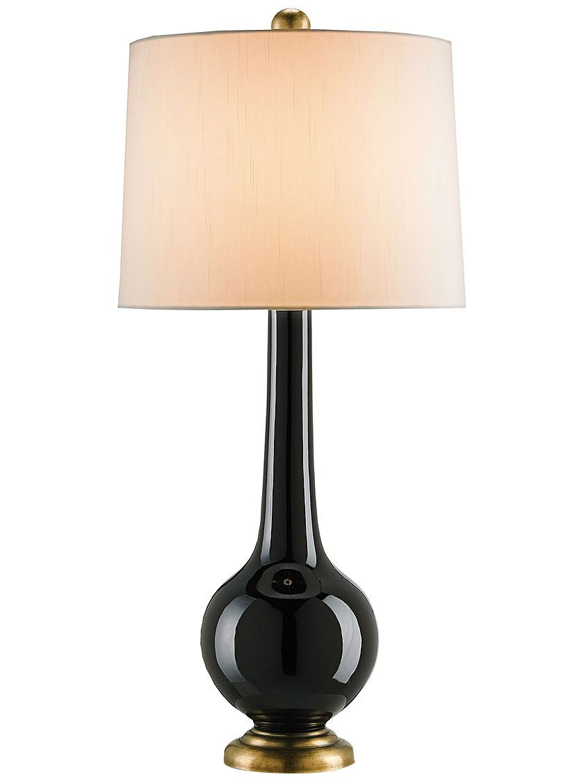 Alibi Table Lamp In Blackantique Brass With Off White Shade inside sizing 840 X 1120