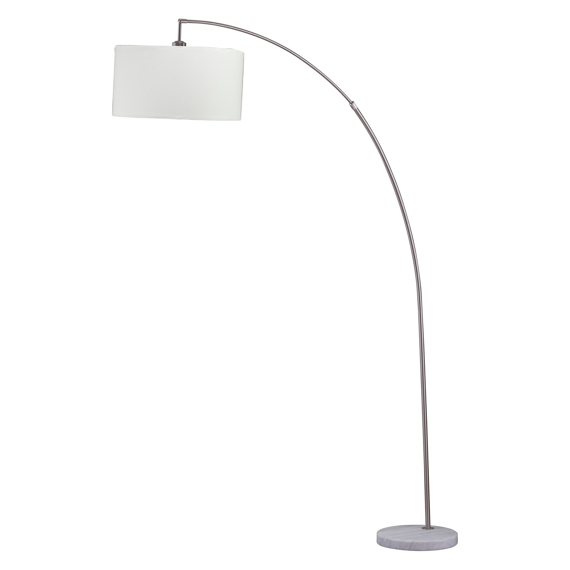 Allegro Arc Floor Lamp With Marble Base Silver 86 Ore with regard to sizing 2000 X 2000