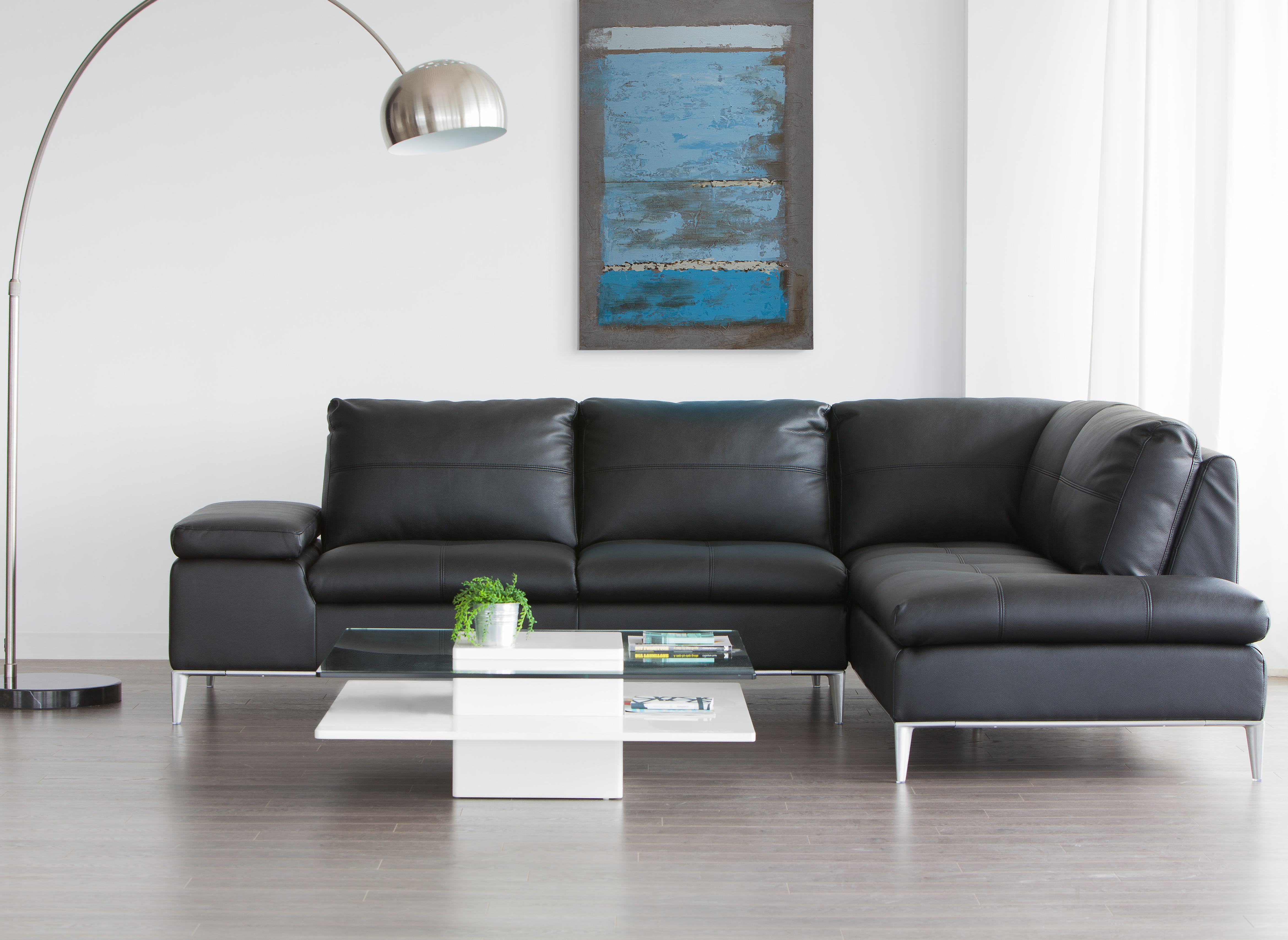 Andrew Black Right Facing Sectional Sofa With Storage St regarding proportions 4676 X 3411