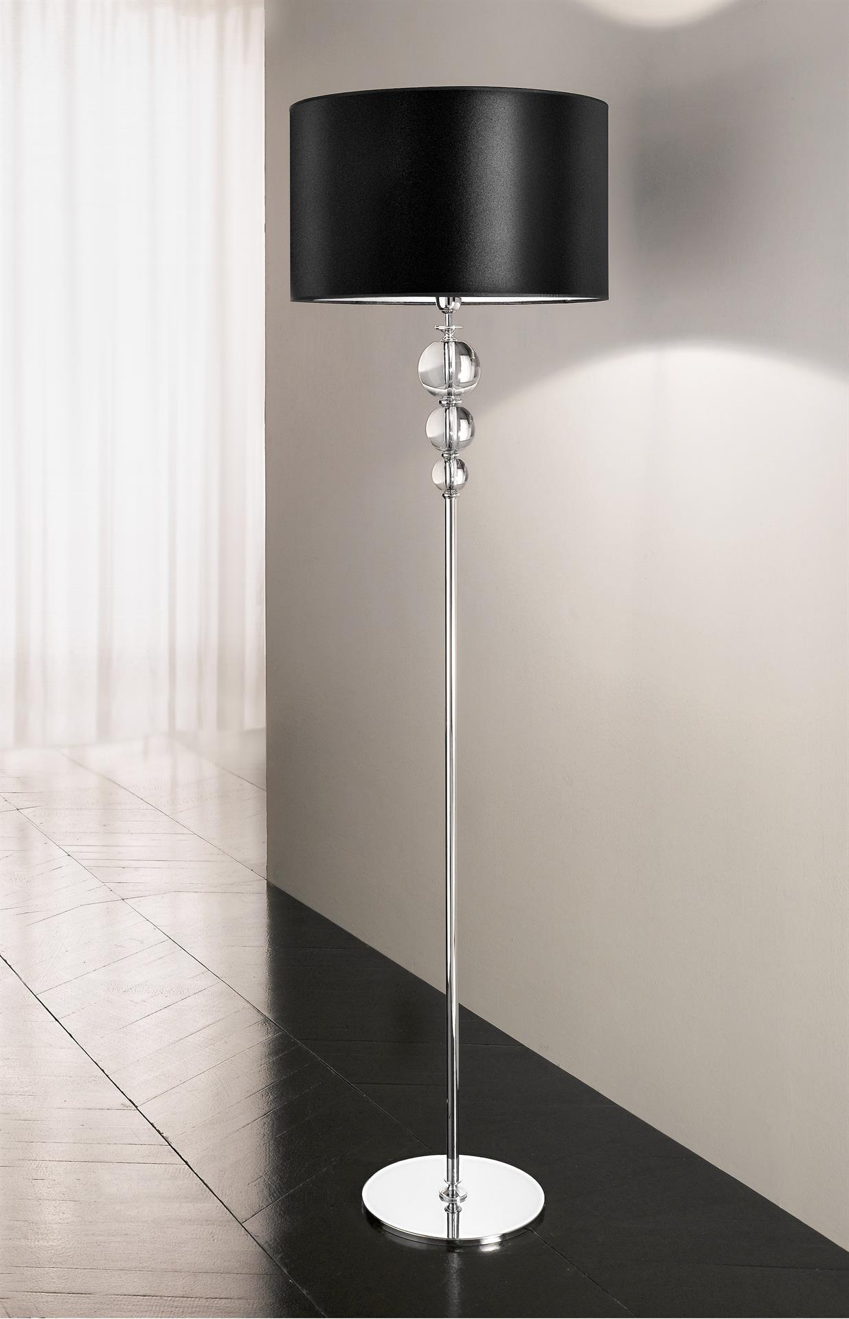 Antea Luce Zuna Noir Floor Lamp Black Shade And Crystals throughout dimensions 1236 X 1920