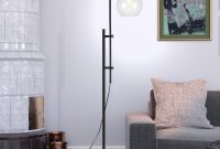 Antho Floor Lamp In Blackened Bronze With Rounded Globe Shade intended for dimensions 3500 X 3500