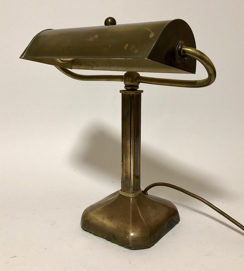 Antique Art Deco Brass Bankers Desk Lamp In A Nutshell with proportions 973 X 1080