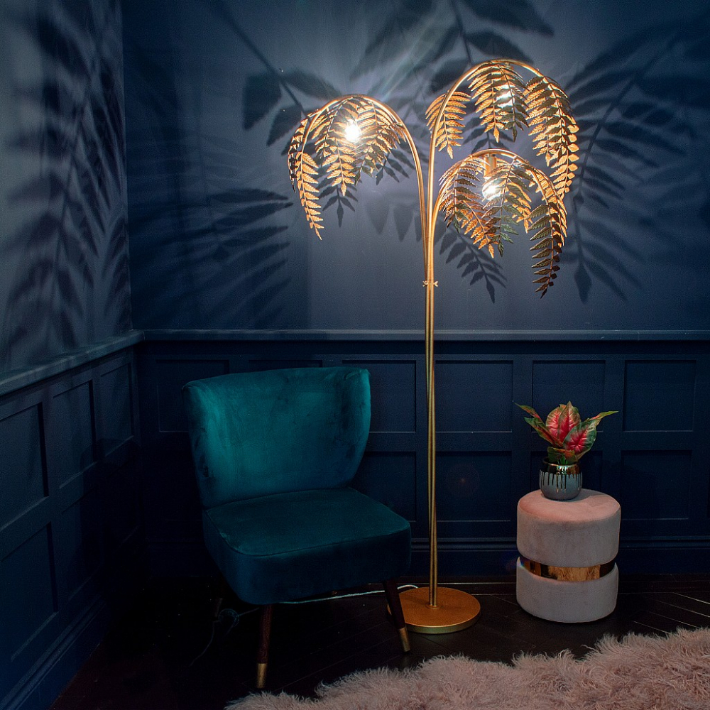 Antique Bronze Palm Leaf Floor Lamp In 2019 Bronze Floor for size 1000 X 1000