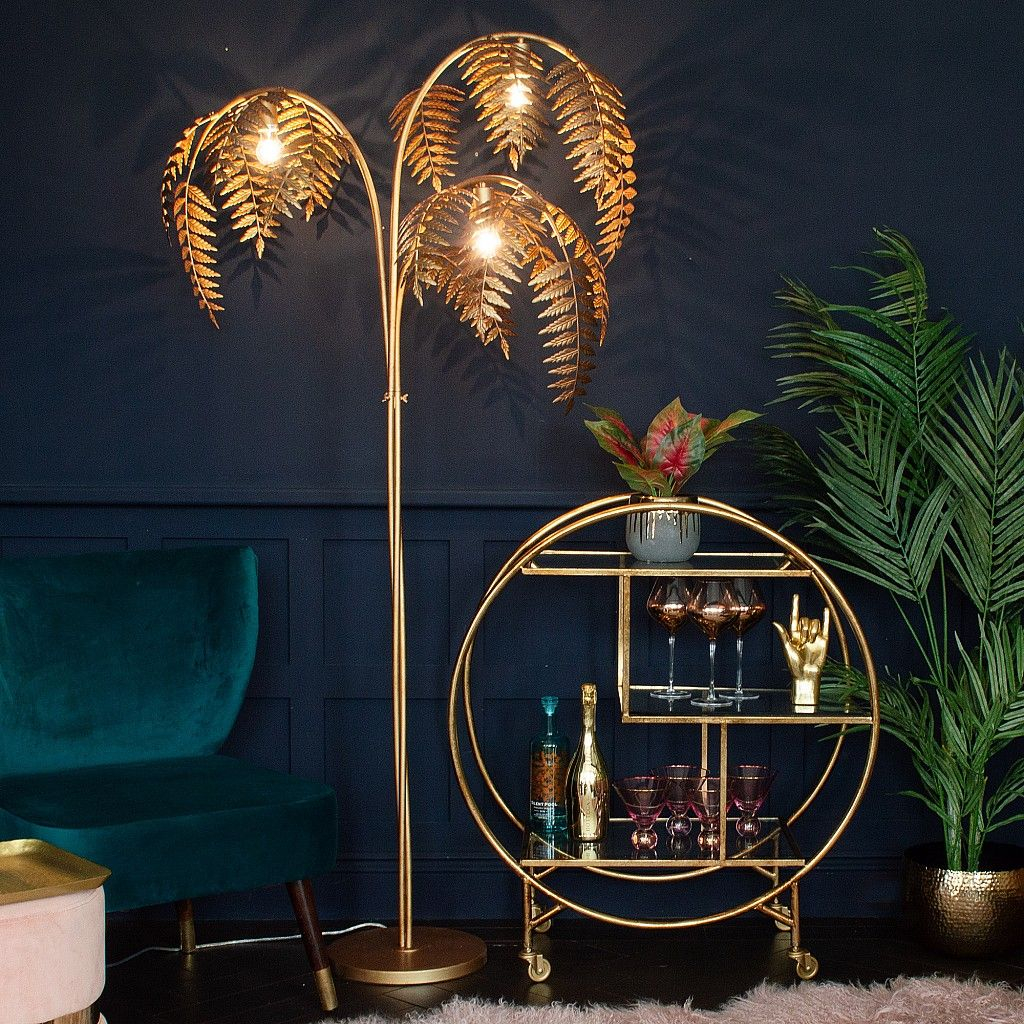 Antique Bronze Palm Leaf Floor Lamp In 2019 Kitchen Floor regarding proportions 1024 X 1024