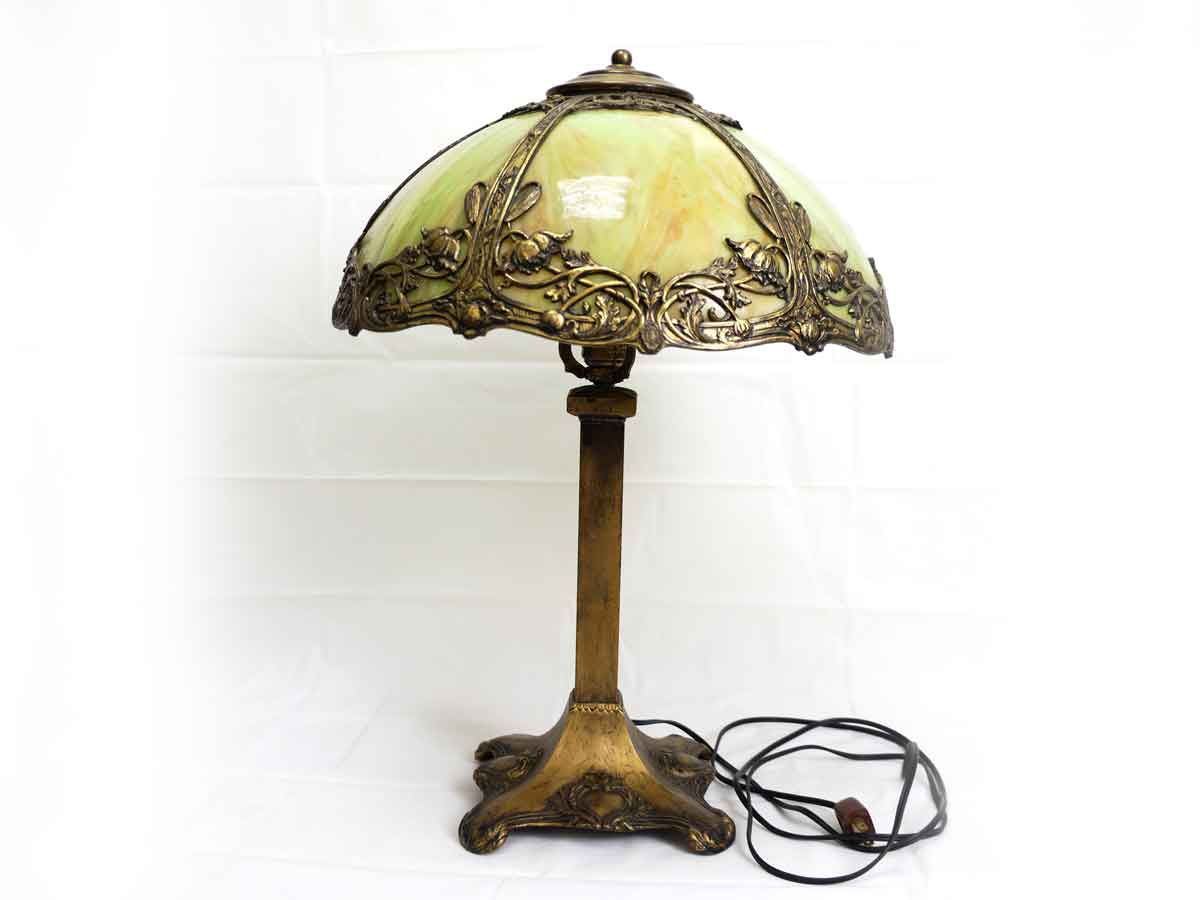 Antique Bronze Stained Glass Table Desk Lamp Raresy Art Gallery intended for proportions 1200 X 900