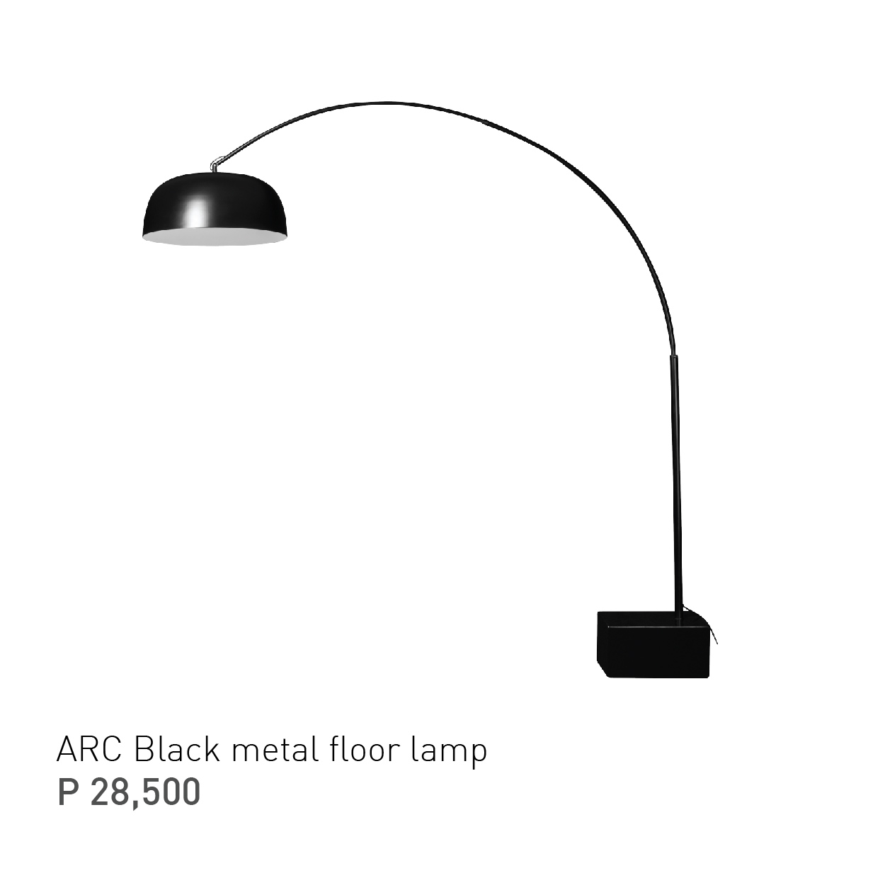 Arc Floor Lamp In Black Metal Habitat Manila pertaining to size 1250 X 1250