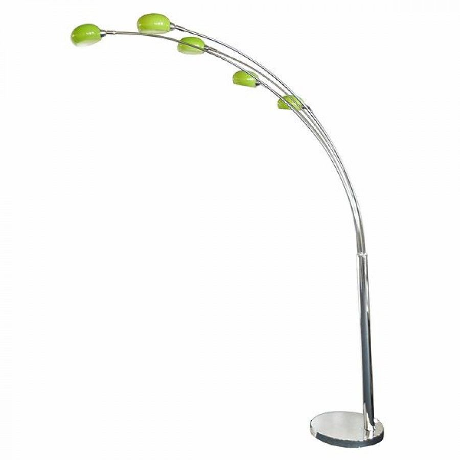 Arc Nero 5 Light Floor Lamp Green Glass Shades Lighting in dimensions 900 X 900