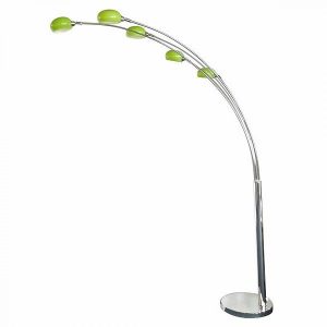 Arc Nero 5 Light Floor Lamp Green Glass Shades Lighting intended for sizing 900 X 900