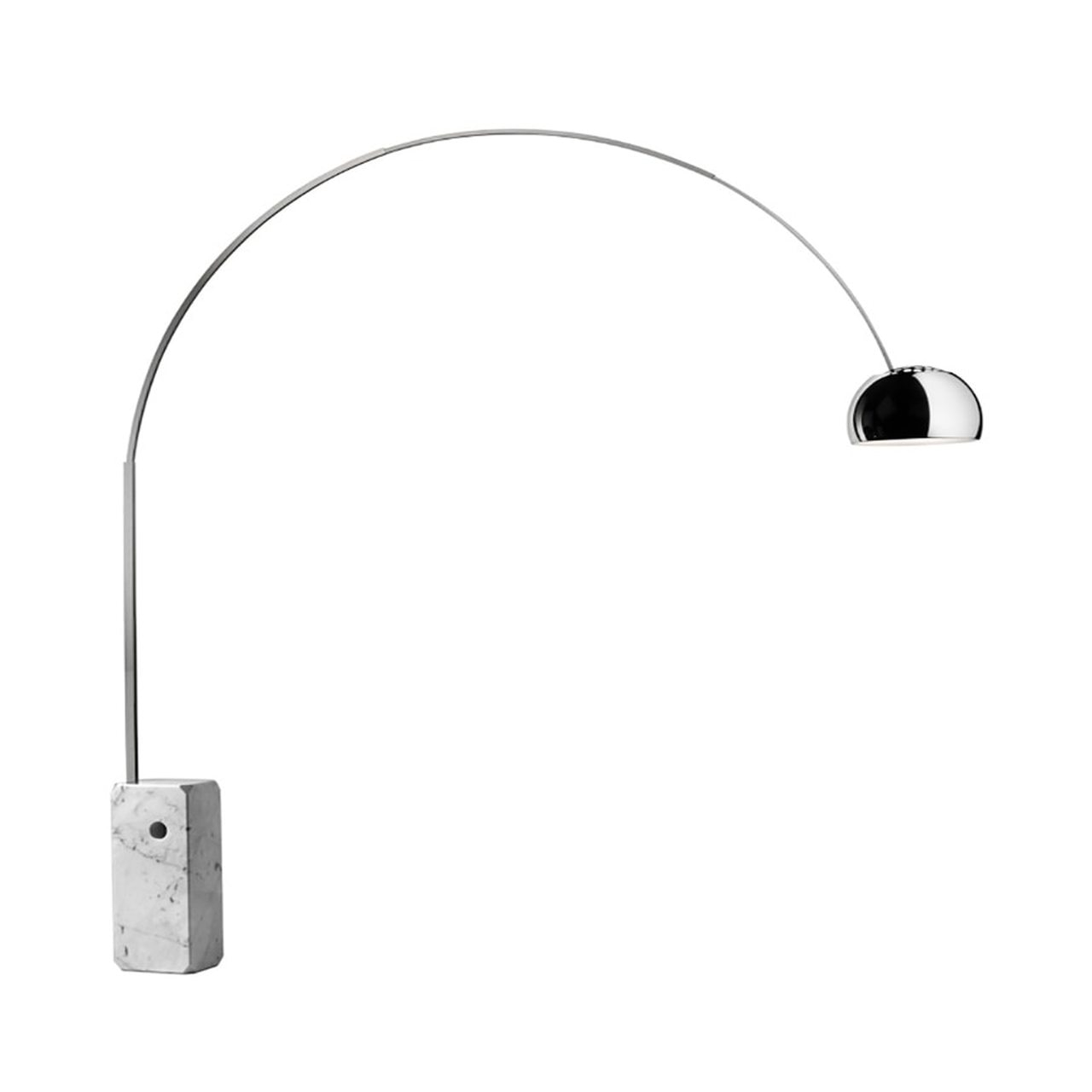 Arco Floor Lamp Led And Incandescent Marble Base Dimmable for measurements 1280 X 1280