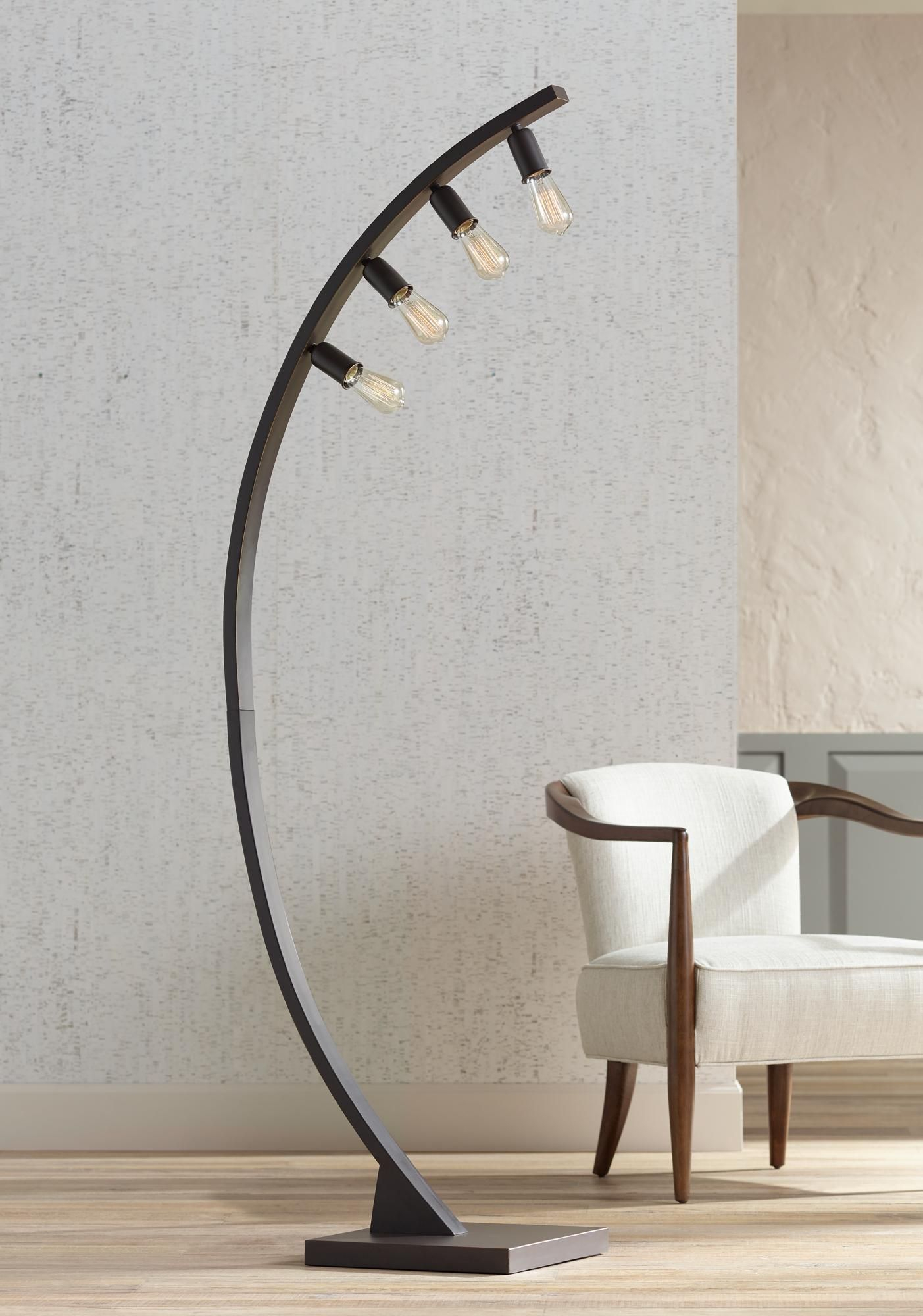 Arcos 71 Inch High Bronze Arc Floor Lamp Franklin Iron in size 1403 X 2000