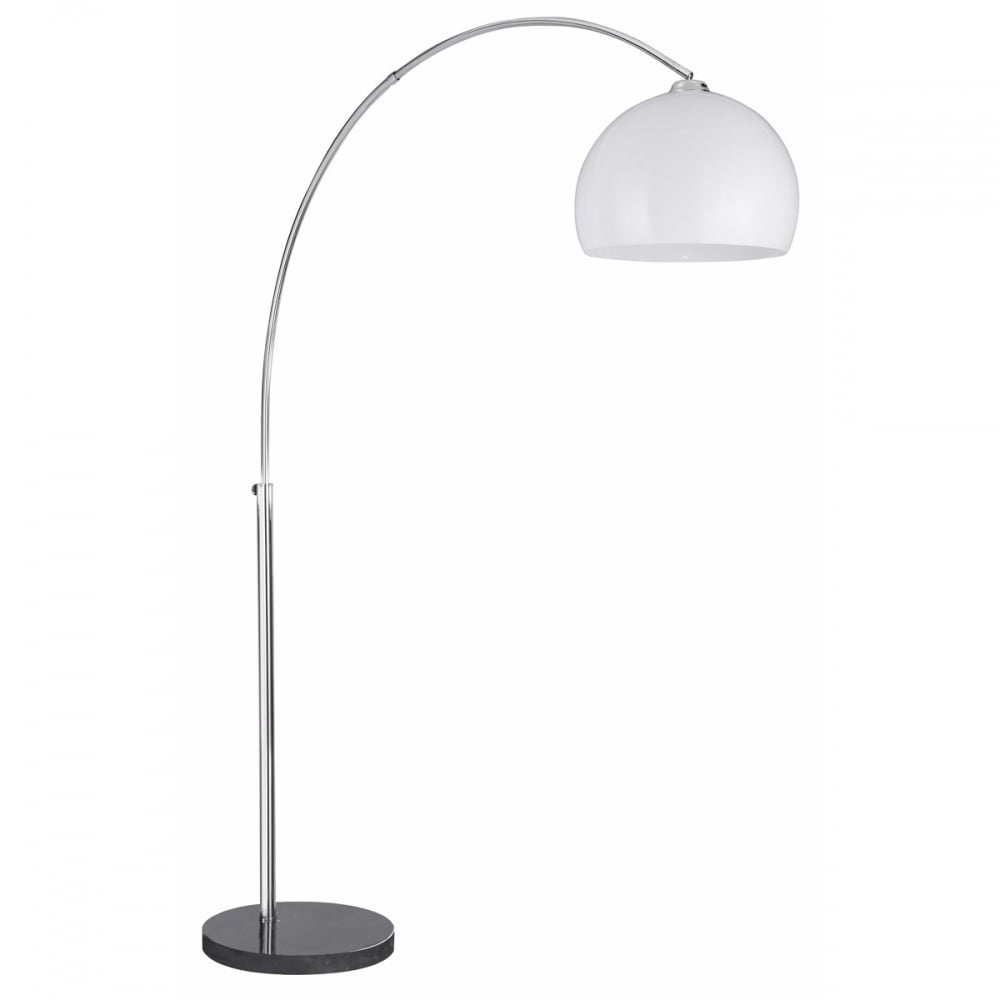 Arcs Floor Lamp 1 Light Chromewhite Shade Black Base inside measurements 1000 X 1000