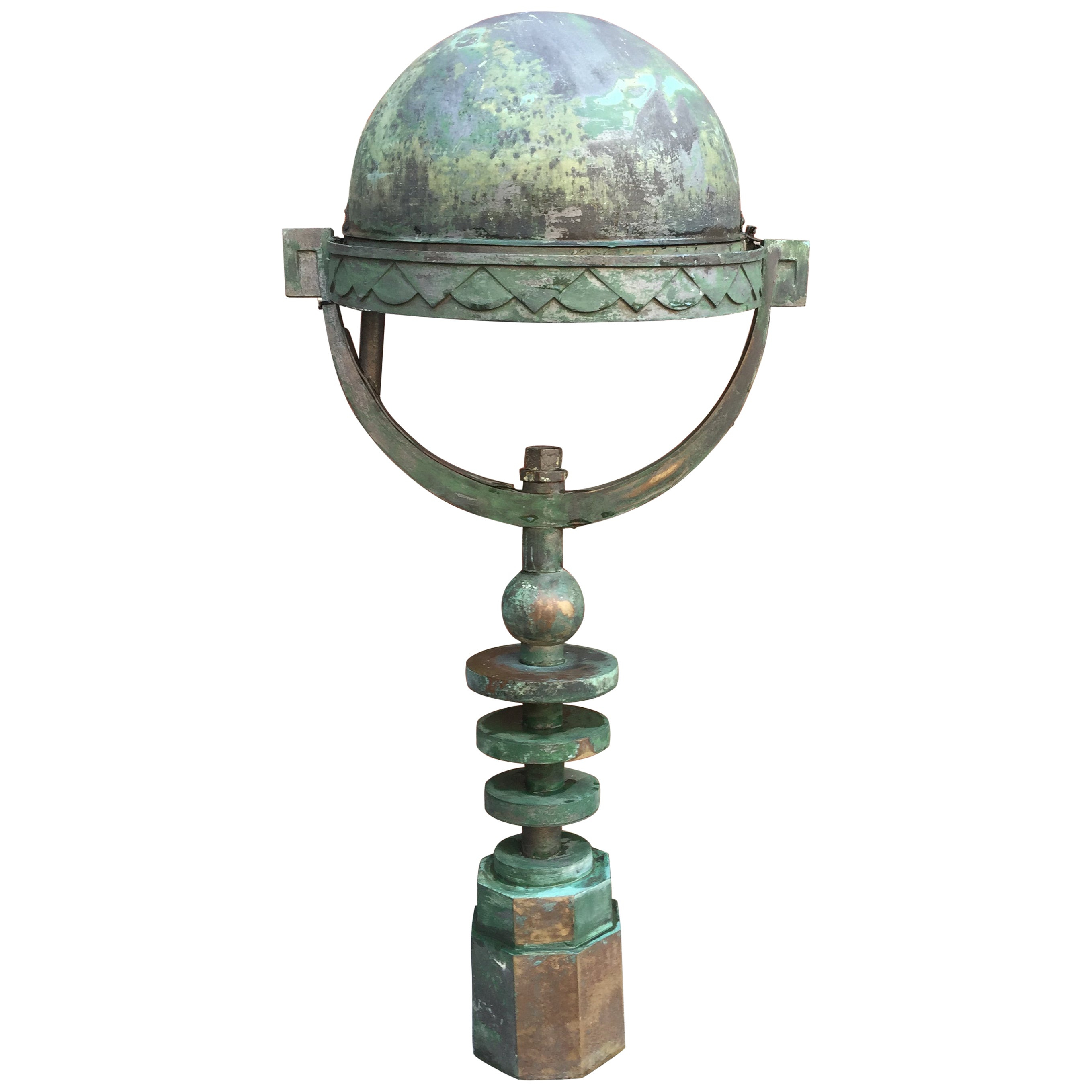 Art Deco Garden Floor Lamp In Bronze And Zinc Circa 1930 intended for sizing 2717 X 2717