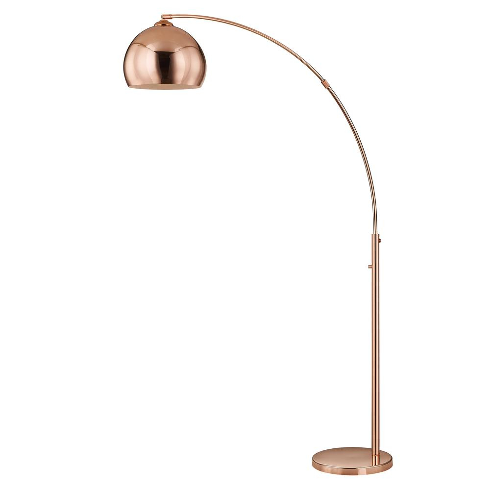 Artiva Alrigo Rose Copper 80 In Led Arched Dimmable Floor Lamp inside dimensions 1000 X 1000