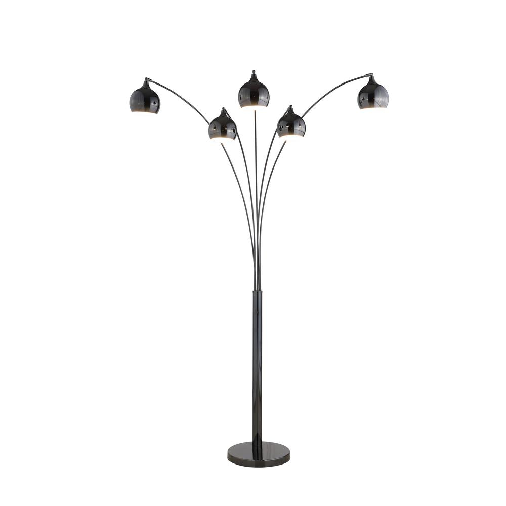 Artiva Amore 86 In Jet Black Led Arc Floor Lamp With Dimmer intended for sizing 1000 X 1000