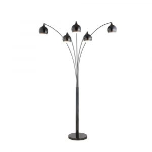 Artiva Amore 86 In Jet Black Led Arc Floor Lamp With Dimmer with proportions 1000 X 1000