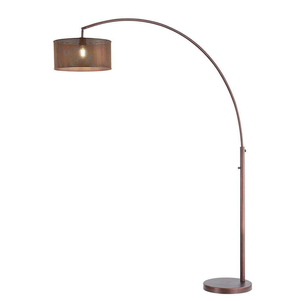 Artiva Elena Iv 81 In Double Shade Led Antique Bronze Arched Floor Lamp With Dimmer within measurements 1000 X 1000