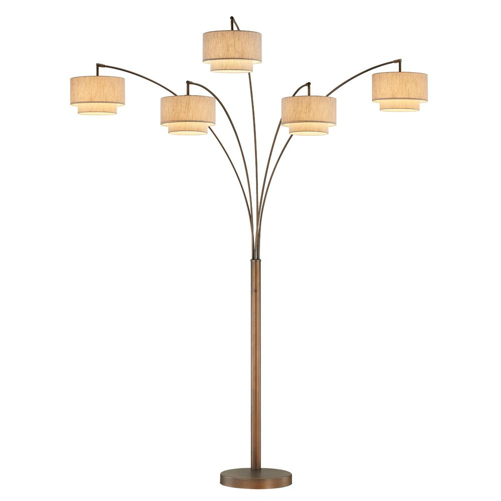 Artiva Evita 81 In Led Antique Bronze Tree Arched Floor Lamp With Dimmer within proportions 1000 X 1000