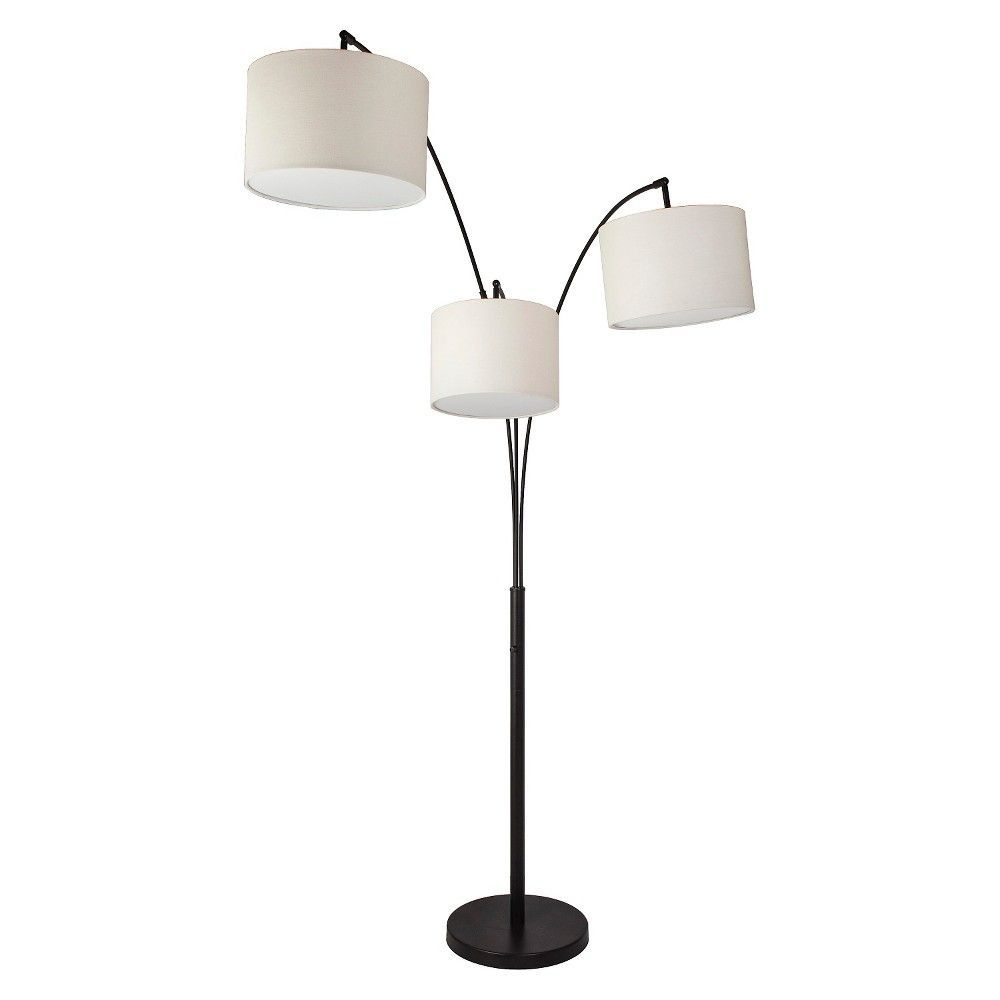 Avenal Shaded Arc Floor Lamp Black Lamp Only Project 62 within proportions 1000 X 1000
