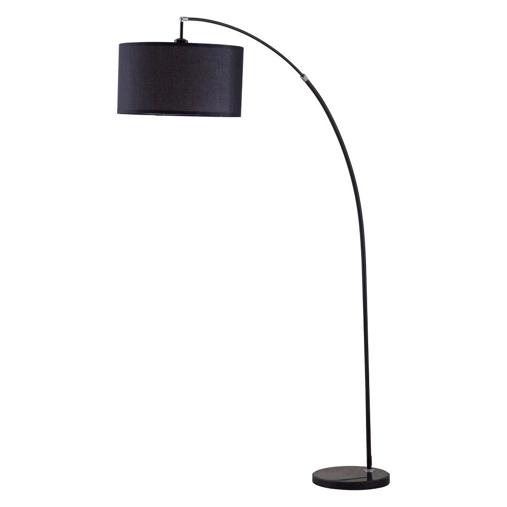 Bella Arc Floor Lamp With Marble Base Blacksilver 86 Ore intended for measurements 1000 X 1000