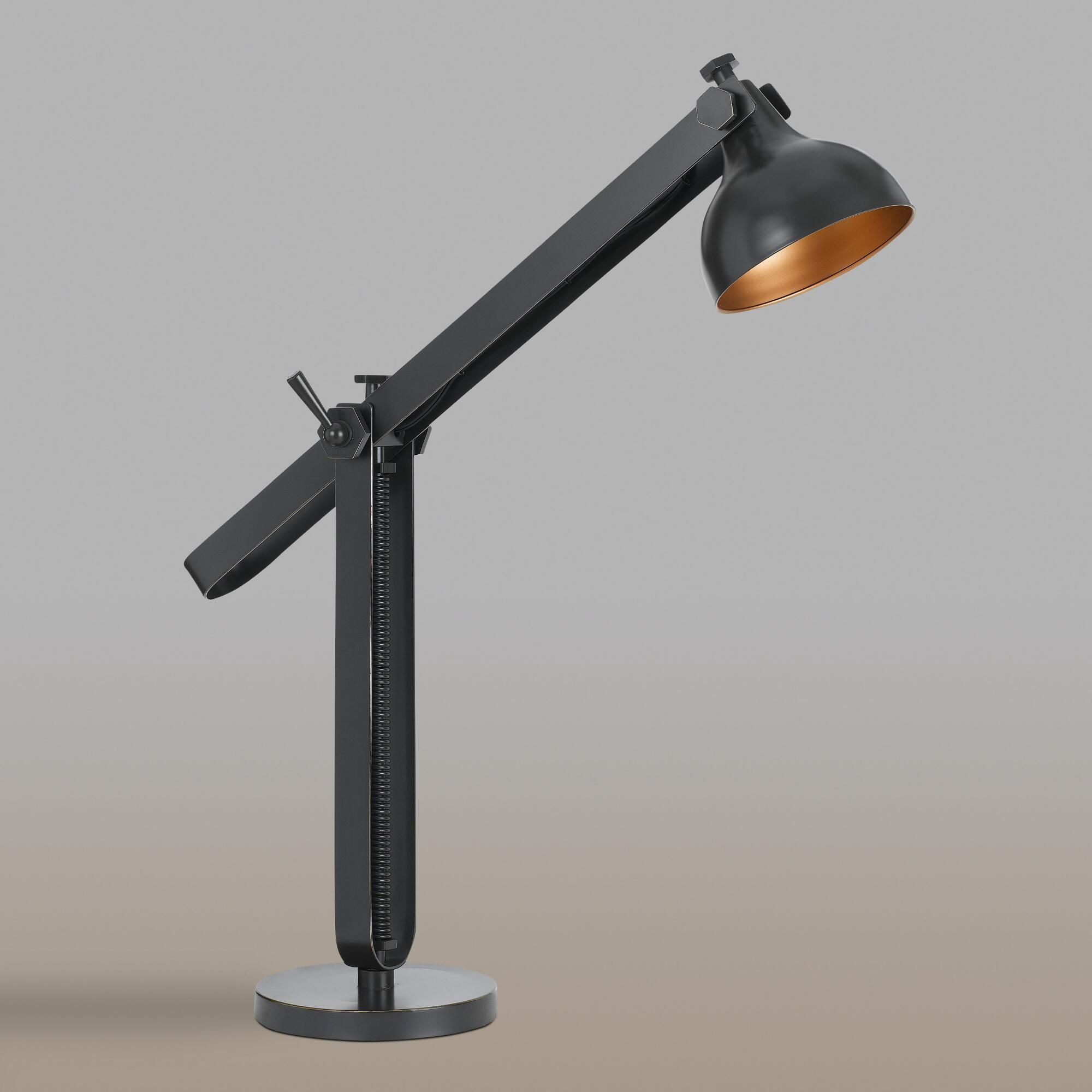 Black And Dark Bronze Metal Adjustable Desk Lamp World regarding size 2000 X 2000